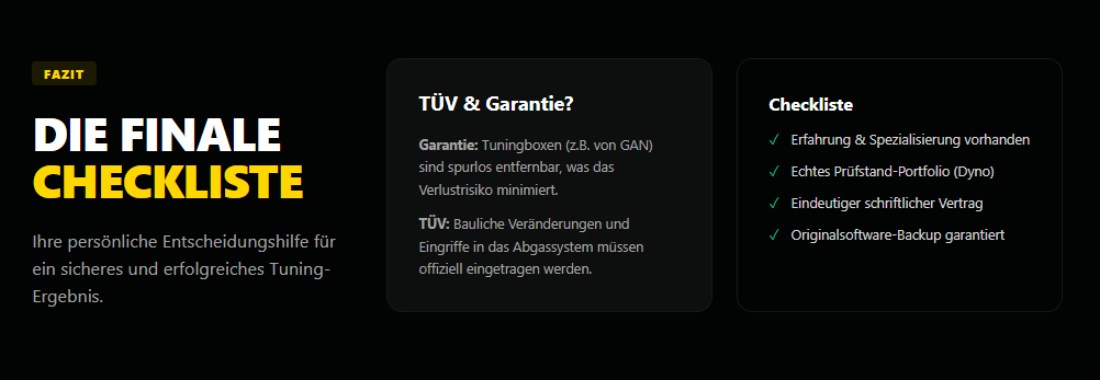 Fazit: Die endgültige Checkliste für Ihre Entscheidung